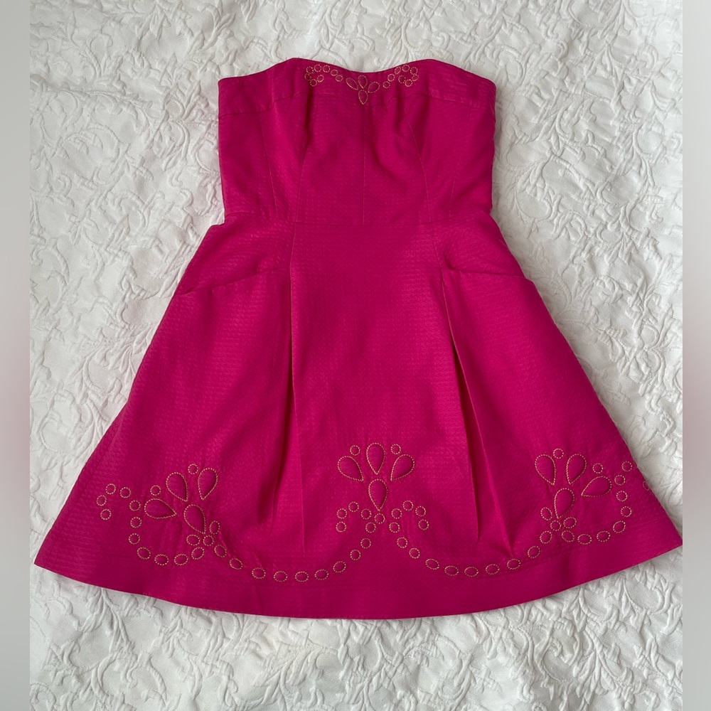 Lilly Pulitzer Bernadette Strapless Party Dress Size 4